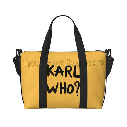 Karl Who Travel Duffel Bag Foldable Lightweight Waterproof Weekender Overnight Bags with Shoulder Strap Sports Gym Travel Bag