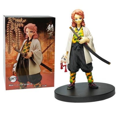 Boneco de Anime Demon Slayer Kimetsu No Yaiba Tanjiro Nezuko Zenitsu Figurine Inosuke Guerreiro Bonecos de Ação Colecionáveis Brinquedo Modelo