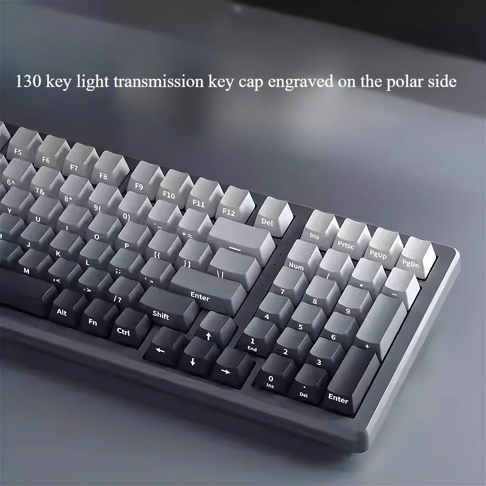 Keycaps Cherry de luz diurna originais novos 2025 PBT translúcidas com cor gradiente e gravação lateral personalizadas para teclados mecânicos MX