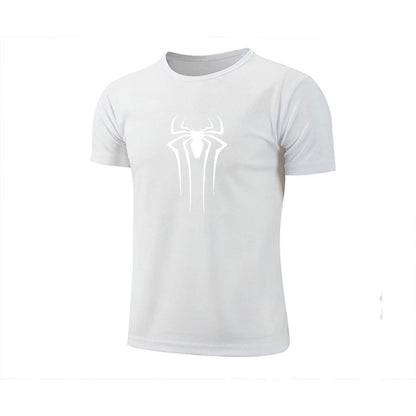 Men's Summer Casual Comfortable Spider print Man T-Shirt Sports Gym Sportswear Quick-Drying Breathable T Shirt