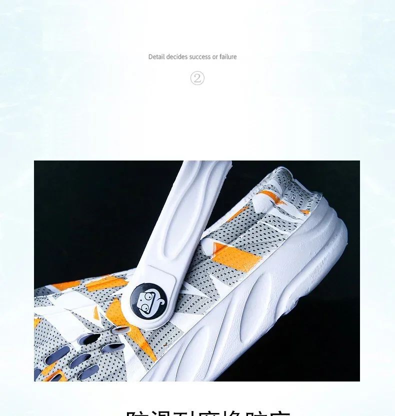 2025 New Fashion Sandals Men Clog Sandals Comfortable Breathable Beach Sandals Men Women Clogs Slippers Soft Bottom Men Shoes