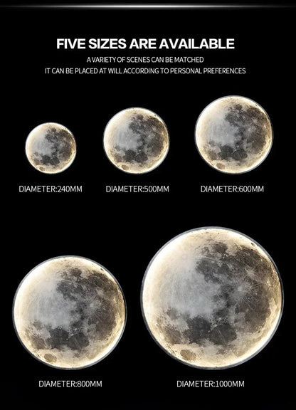 2025 Newest LED Modern Simple Bedside Wall Lamp Net Red Creative Living Room Bedroom Moon Mural New Balcony Stair Aisle Lamps