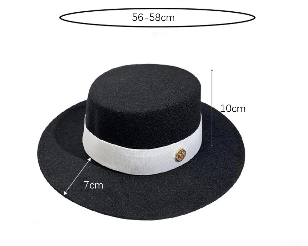 Women's Fedora Hat - Elegant Bowler Style with Ribbon Band, Panama Church Wedding Hat, Felt Jazz Cap for Men