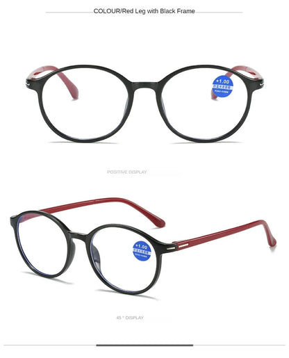 Presbyopia Eyeglasses for Man and Woman Unisex Comfortable Eyewear Ultra Lightweight Anti Blue Light Blocking HD Reading Glasses