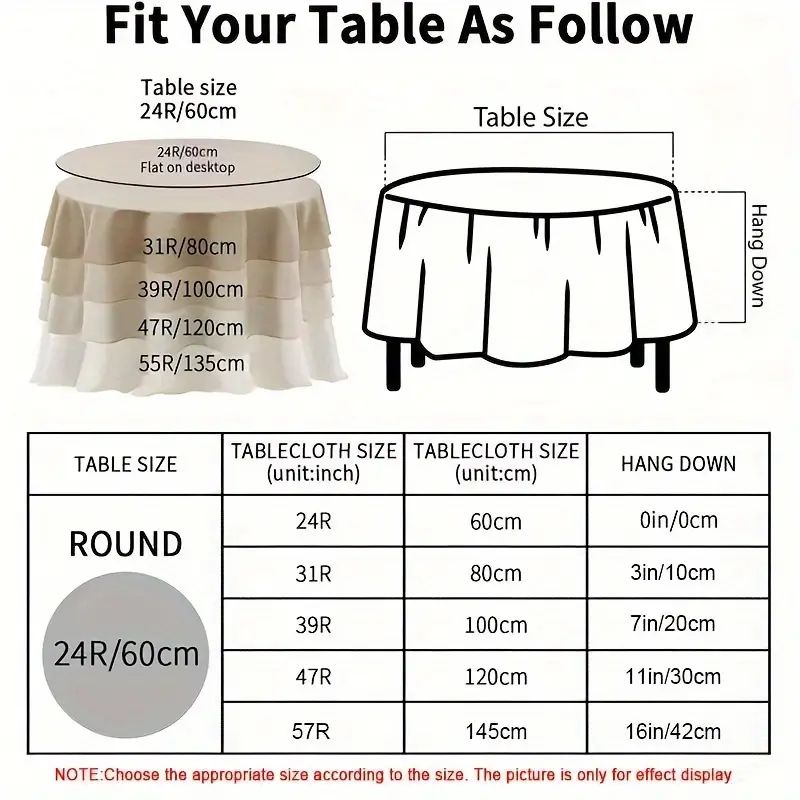 Transparent round plastic tablecloth protective sleeve, waterproof and oil proof PEVA tablecloth