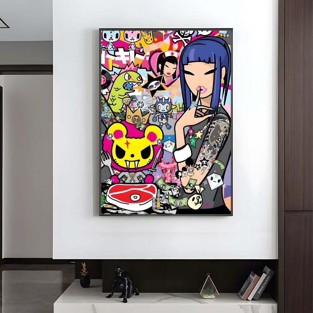 Cartoon Art Kawaii townTokidokiinside Poster HD art sticky wall waterproof home living room bedroom bar aesthetic decoration