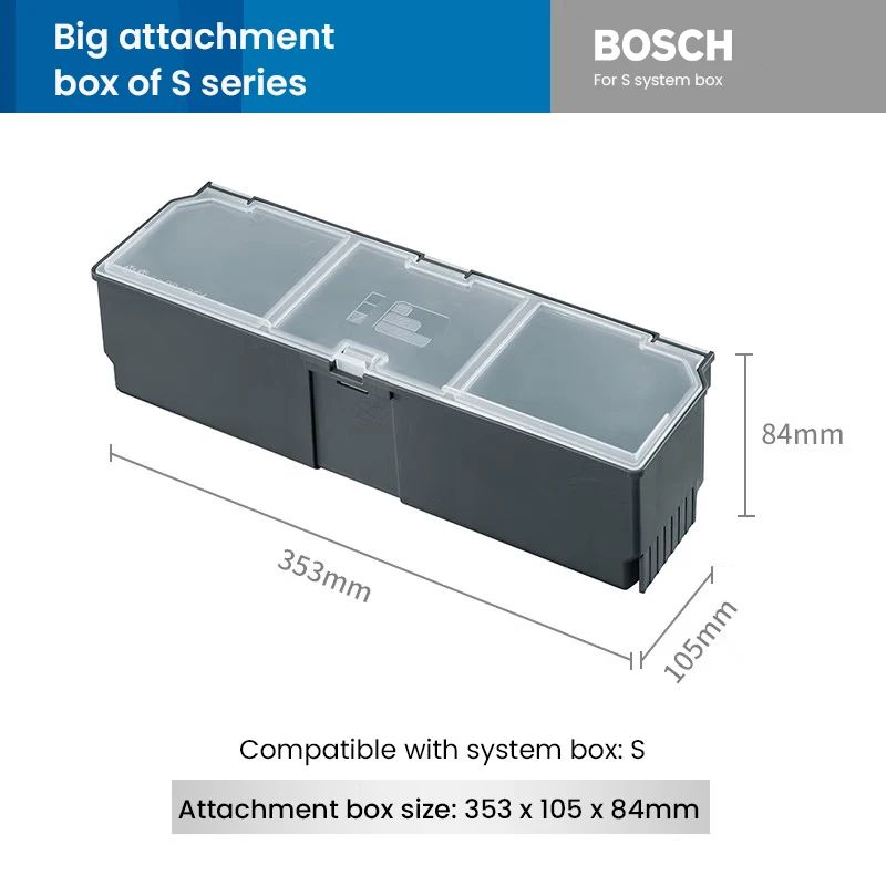 Caixa de Ferramentas Empilhável Bosch System Box Estojo de Ferramentas Multifuncional Empilhável Conjunto S e M Estojo de Transporte Sistema Caixa de Armazenamento