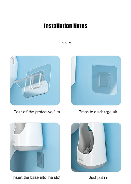 Escova de Silicone para Vaso Sanitário Acessórios WC Escova WC Sem Cantos Mortos Limpeza Doméstica Cerda Macia Artefato Banheiro Toucadores