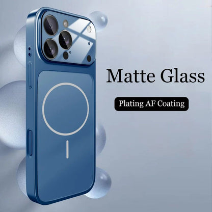 Capa de Vidro Fosco Nano Original para iPhone 17 Pro Max 16 15 14 13 Pro Max 17Air Magnética Magsafe Carregamento Sem Fio Armadura Funda