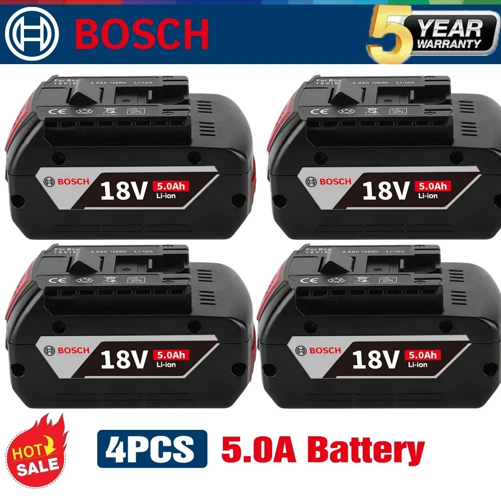 ?Bateria de Lítio Bosch Professional 18V original para Ferramenta Elétrica Recarregável Bosch BAT609 BAT609G BAT618 BAT618G?