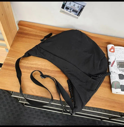 Trendy Women's Soft Cloth Shoulder Bag Solid Color Student Casual Style Big Handbags Crossbody Bags for Women Shoulder Hobos Bag