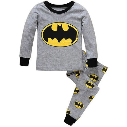 Conjunto de roupa térmica infantil Disney Homem-Aranha Batman Hulk Superman pijama camiseta blusa calça para bebê e criança outono
