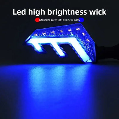 Luzes de Seta de LED Asas de Anjo 12V - Modificação de Luz de Freio Sequencial para Motocicletas e Veículos Elétricos