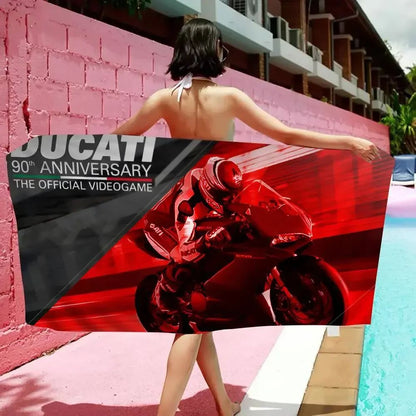 Ducati Motorcycle LOGO Printing Big Microfiber Beach Towels Towel Sand Beach Towels Pool Towel for Travel Swim Pool Yoga