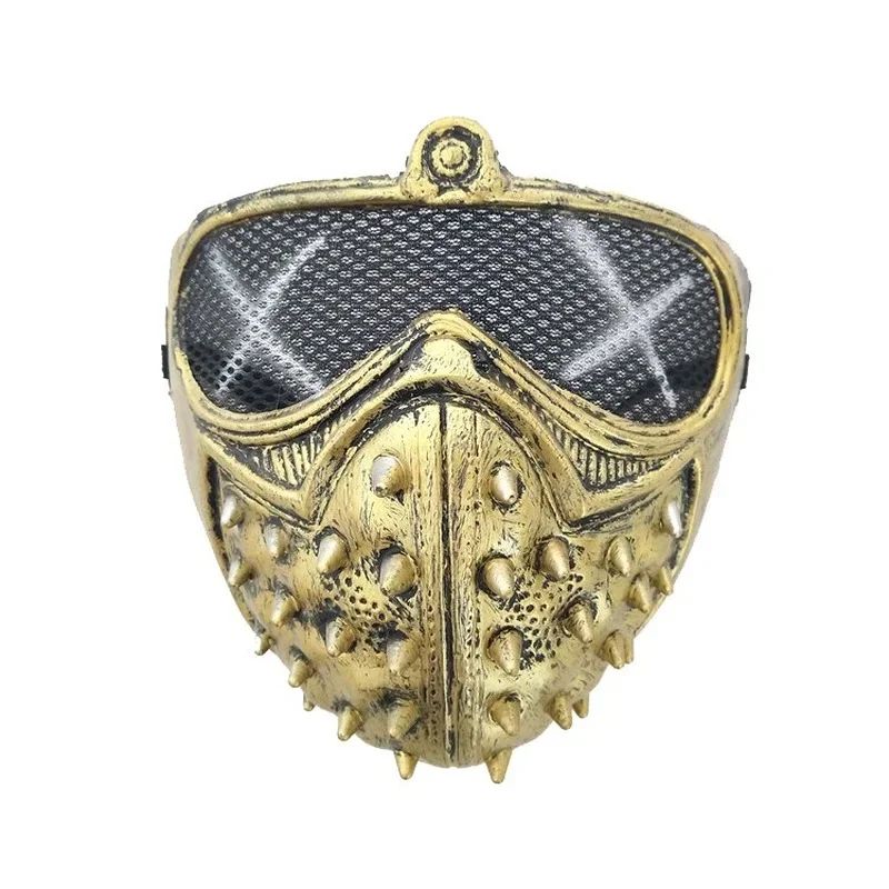 ComicsDog Mask Halloween Masks Punk Rivet Cyborg Mask Party Cosplay Masks Anime Horror Masque Half Face Steampunk Demon Cosplay
