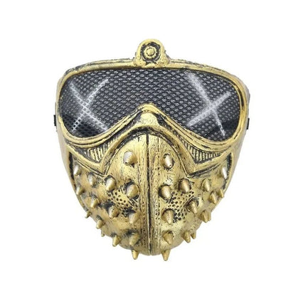 ComicsDog Mask Halloween Masks Punk Rivet Cyborg Mask Party Cosplay Masks Anime Horror Masque Half Face Steampunk Demon Cosplay