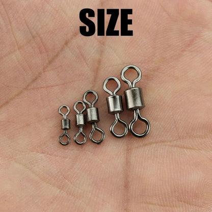 Kit de Giradores de Pesca Rolamento de Esferas Giratório Material de Pesca Água Salgada Água Doce Conectores de Linha de Pesca para Carpa 200-500 Peças