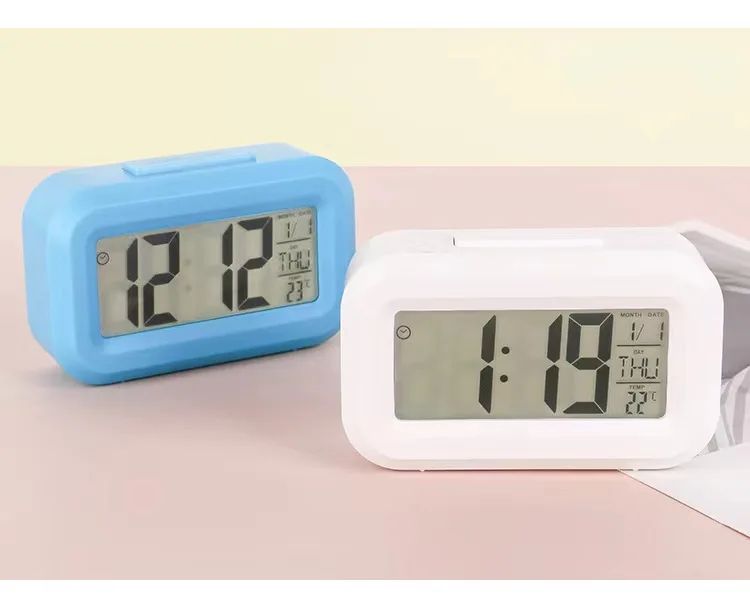 Bedside Table Alarm Clock Date Temperature Function Children's Bedroom Clock Home Offices Desktop Clock Desk Decor Digital Child