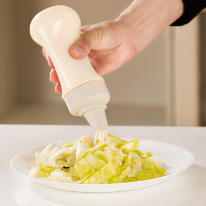 Frasco Espremedor Poroso para Molhos 350ML Garrafa para Molho de Tomate Mel Salada Recipiente Dispensador de Condimentos de Cozinha para Ketchup Molhos BBQ Óleo