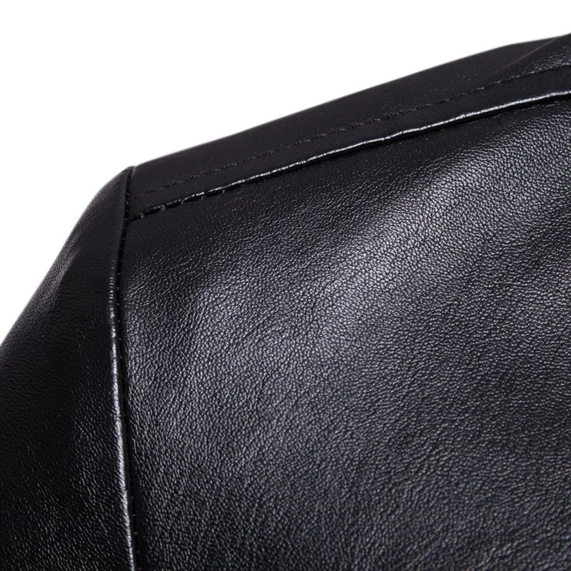 Spring Autumn New Men's Trendy Lapel Leather Dress Suit Coat Slim Fit Windproof Jacket Male Business Casual Pu Blazers Jacket