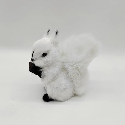 Simulation Squirrel Animal Figurines Christmas Artificial Squirrel Ornament Christmas New Year Party Desktop Decoration