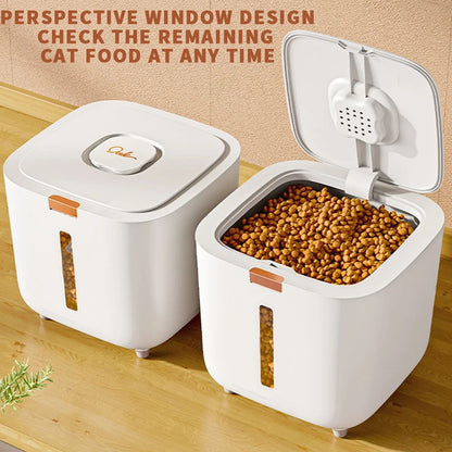 Tambor de armazenamento de ração para animais de estimação Tambor grande de armazenamento de alimentos Selado à prova de umidade Tambor de ração para gatos Armazenamento de ração para gatos Ração para cães Tigela para gatos