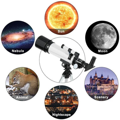 Telescópio astronômico F36050, grande abertura, alta definição, alta ampliação, para observar a lua e as estrelas