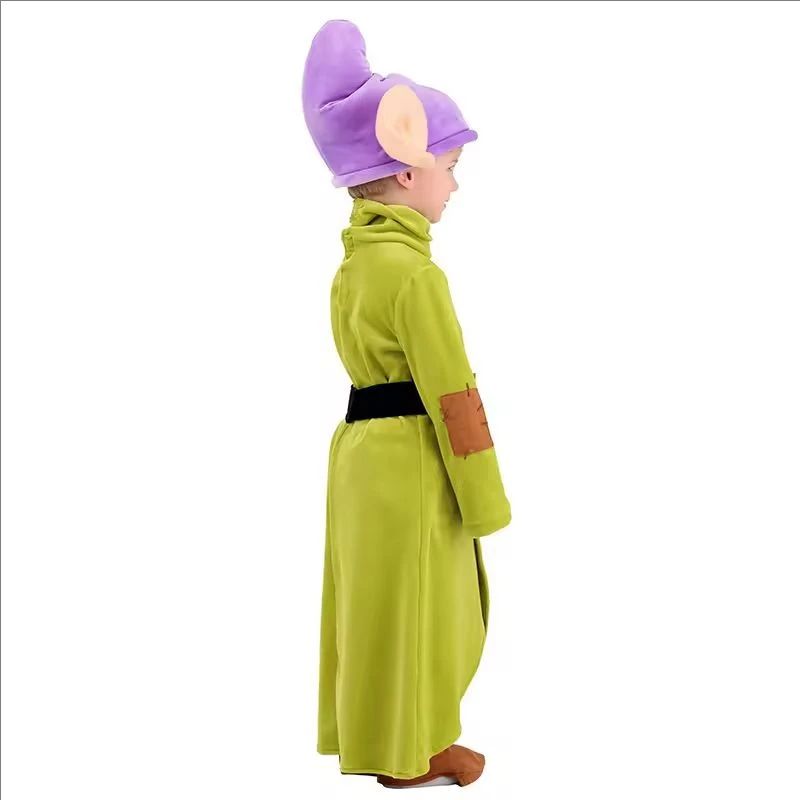 Dopey Cosplay The Seven Dwarfs Boys Bodysuit Hat Suit Halloween Cosplay Costume Party Anime Snow White Dopey