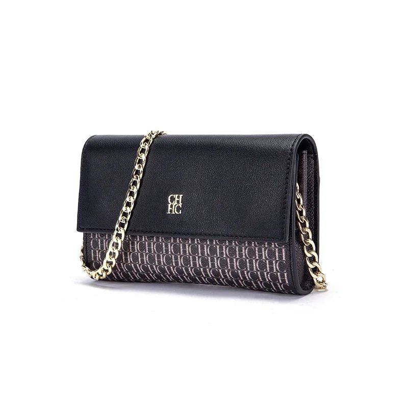 CH Exquisite Craftsmanship Women's Crossbody Bag Light Luxury Design Chain Bag Letter Elements Color Blocked Women's Chain Bag