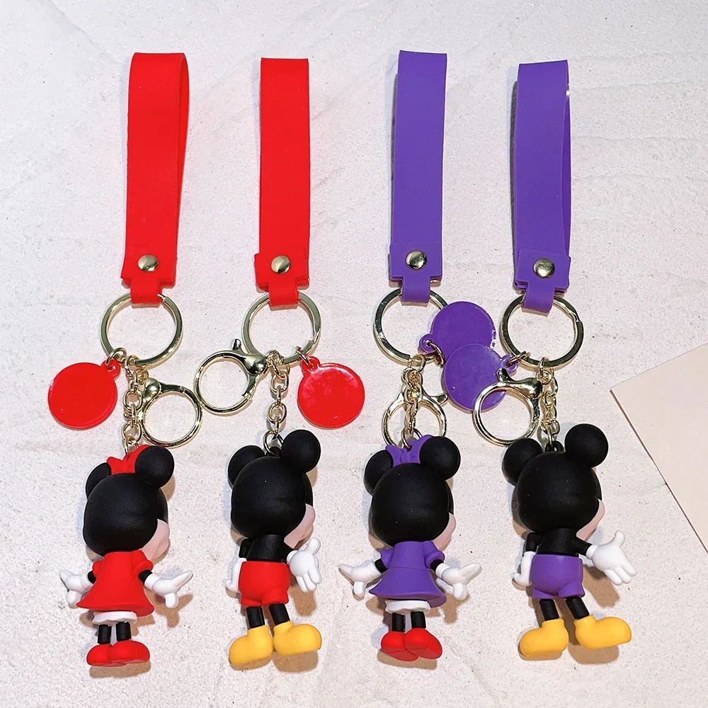 Disney Anime Mickey Chaveiro Desenho Animado Stitch Fofo Minnie Chaveiro Estudante Bolsa Pendurada Chaveiro Carro Tudo-a-ver Presentes de Natal
