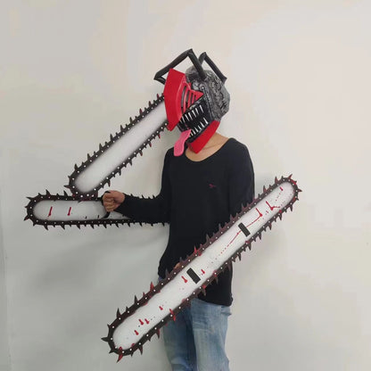 Chainsaw Head Cover Terrifying Latex Mask Halloween Electric Saw Masks Electric Motor Saw Cosplay Costume Props Monsters Cos