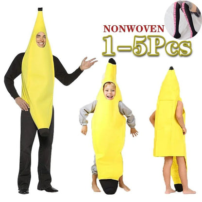 Child/Adult Banana Cosplay Halloween Christmas  Costumes Performance Costume Fruit Banana Costume Performance  Costume