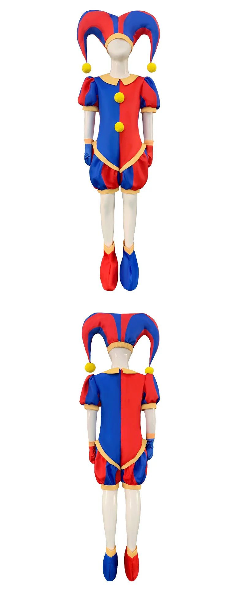 The Amazing Digital Freak Circus Pomni Cosplay Costume Kids Adults Caine Kinger Jumpsuit Tight Fitting Outfit Halloween Costumes