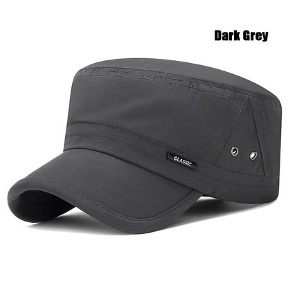 New Mens and Womens Flat Cap Venting Holes On The Military Academy Cadet Caps Fashionable Classic Outdoor Casual Sport Sun Hat