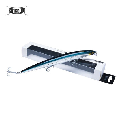 Kingdom Long Casting Fishing Lure 14.5g 19g 29g Floating Slow Sinking Minnow Wobbler Artificial Hard Bait Jerkbaits Seabass Pike