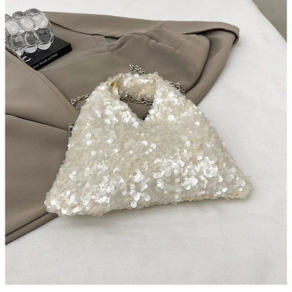 Exquisite Shining Sequins Square Women's Shoulder Bag Popularity Stylish Design Handbags High Quality Solid Sweet Crossbody Bags