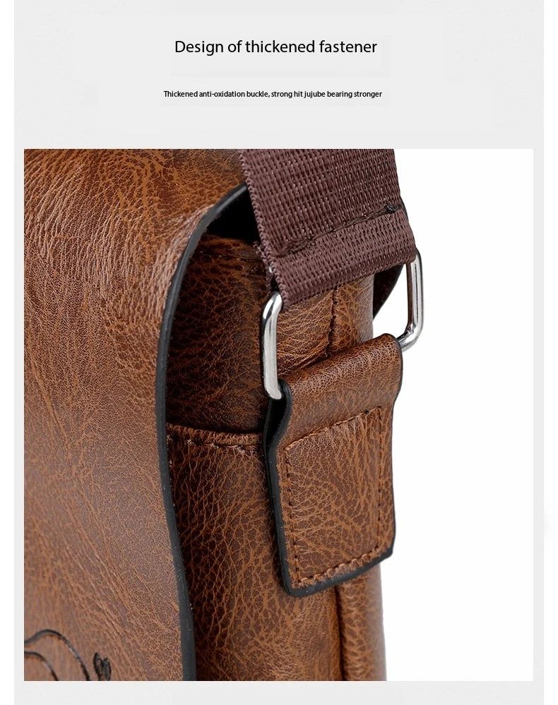 Business Shoulder Bag For IPAD PU Leather Business Handbag Men Messenger Bag Large Side Sling Bag Fashion Man Crossbody Bag