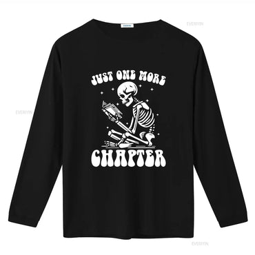 Just One More Chapter T Shirt Bookworm Book Lover s Reading Teacher Club vintage Washed graphic Top For Everyday Wear