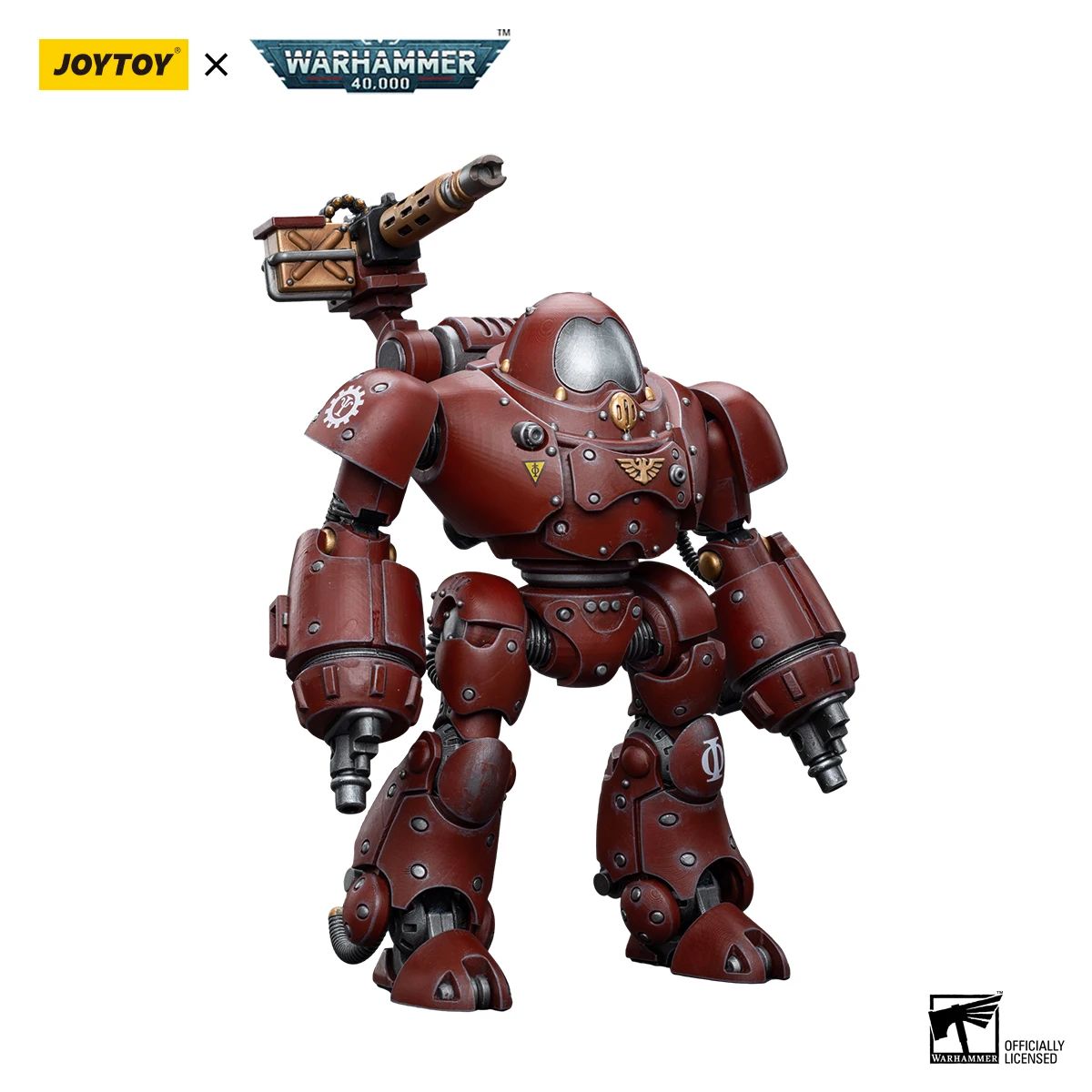 JOYTOY Warhammer 40k 1/18 Action Figures Mecha Adeptus Mechanicus Robô Kastelan com Explosor Pesado de Fósforo