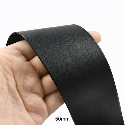 5Meters 3-50mm Black PU Leather Cords Soft Ribbon Band Bag Strap Webbing Necklace Jewelry Decor Tape DIY Sewing Accessories