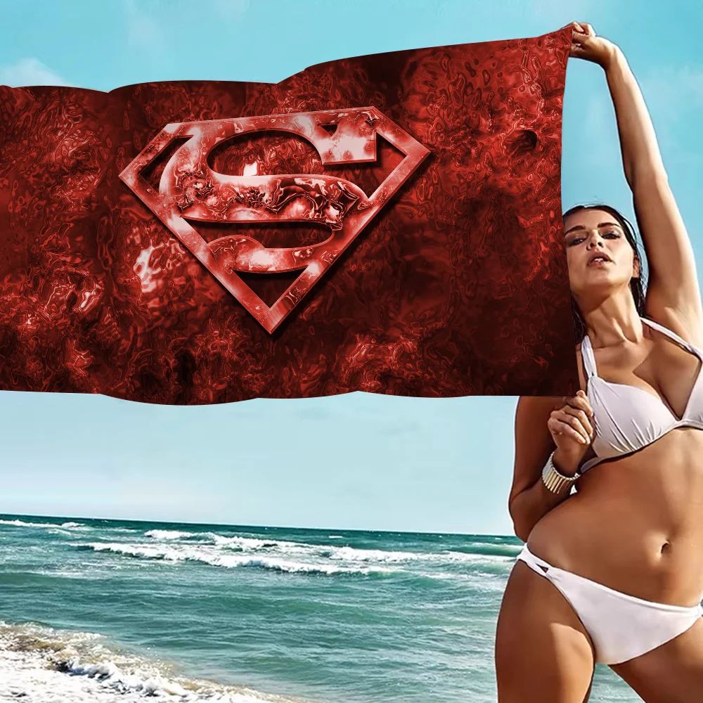 Science Fiction Film S-Superman Microfiber Beach Towel Absorbent Quick Dry Soft Yoga Swimming Resort Mountain Climbing Towel
