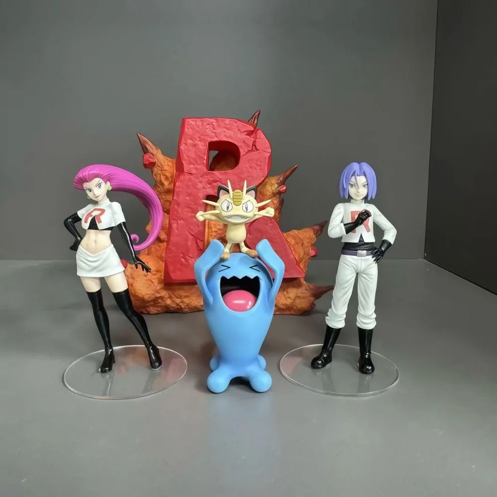 Anime Pokémon Figura Equipe Rocket Bonecos de Ação PVC Coleção Modelos de Brinquedo para Crianças Presentes 3-11cm