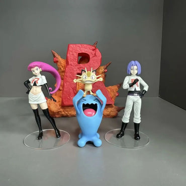 Anime Pokemon Figure Rocket Team Action Figures Pvc Collection Model Toys for Children Gifts 3-11cm
