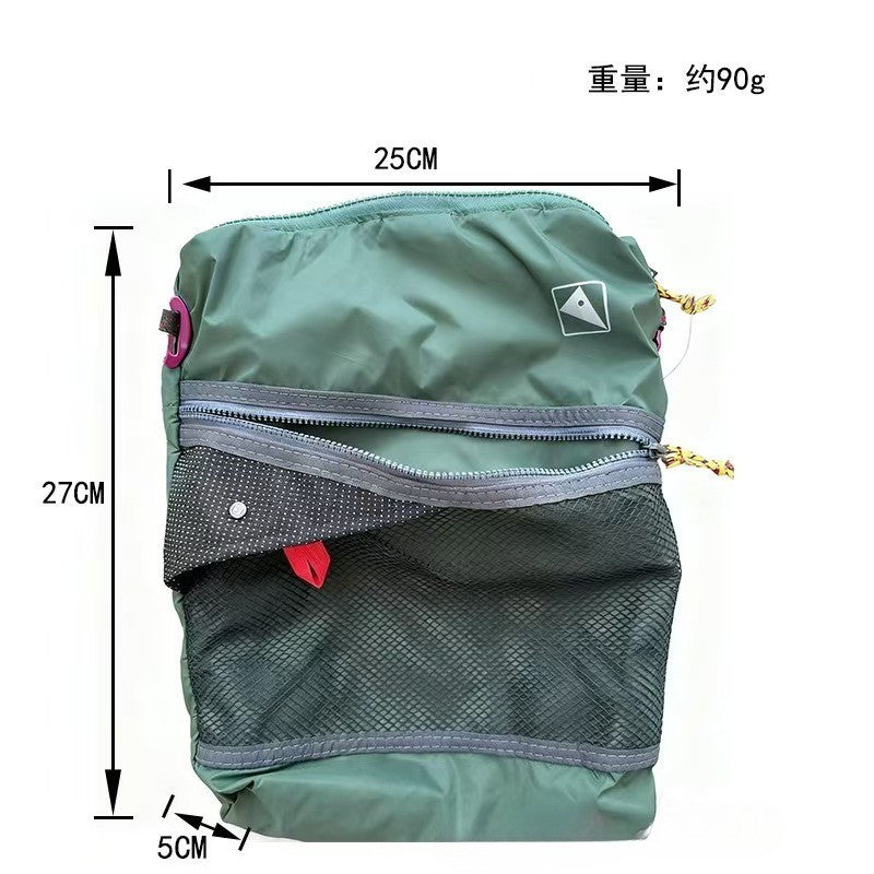 2025 New Ultra-Light Unisex Single-Shoulder Crossbody Bag, Hollow Mesh Color-Blocked Men's Cycling Travel Messenger Bag