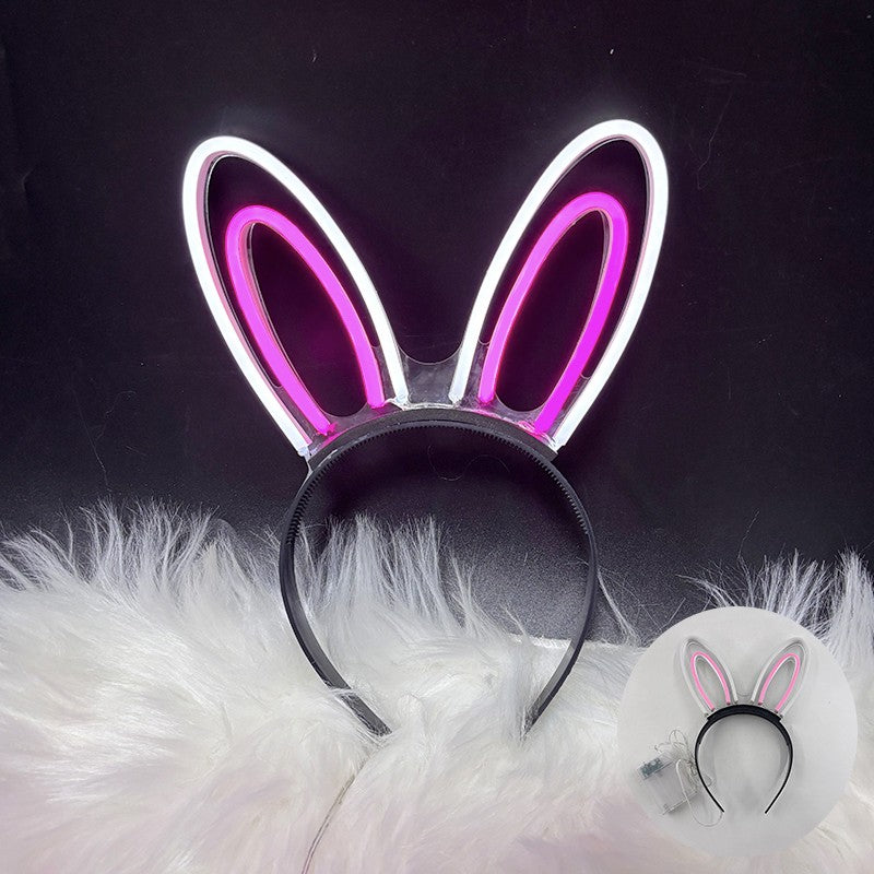 Costume Cosplay Headbands Angel Halo Neon Light Luminous Headband Glow For Night