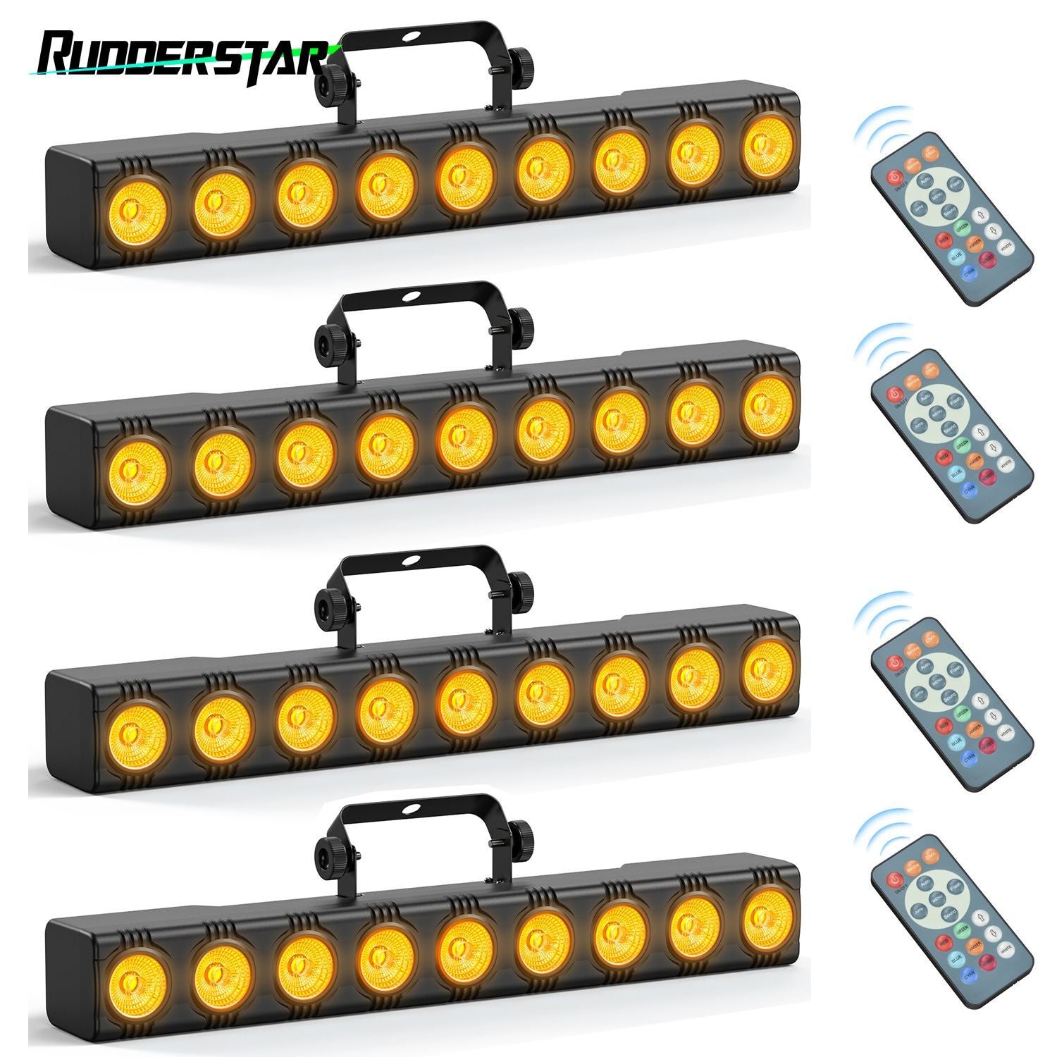 4PCS 9LEDs RGBW 4IN1 DMX Wall Wash Lamp DJ Disco Party Stage Light Effect for Concert Wedding Theater Xmas Live Show Bar Club