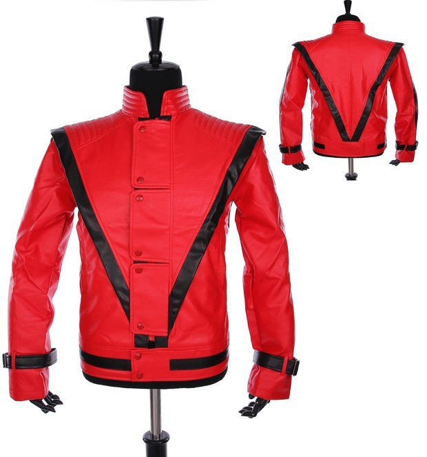 Michael Scary Night Red Leather Jacket Best Halloween Costume Christmas Gift