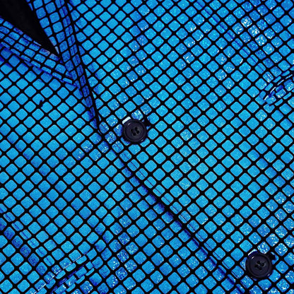 Men's New Cool Performance Set, Sequin Gold Stamping Business Casual Two-piece, One-row Two-button Slim-fit Blazer + Trousers