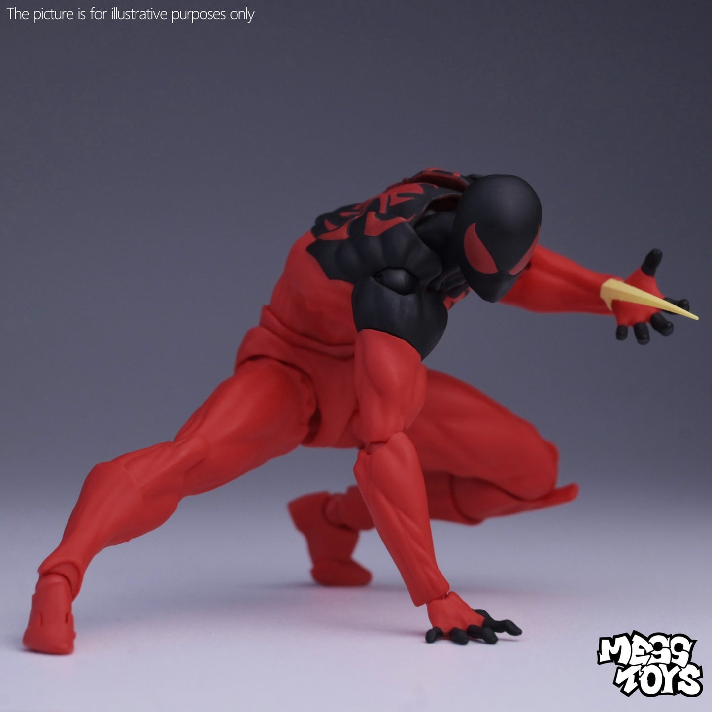 NOVO Boneco de Ação Spider de Brinquedo Anime Terno Preto Vizinho Symbiote Aranha Escarlate Kaine Parker Aranha Vermelha Preta