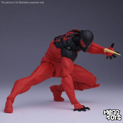 NOVO Boneco de Ação Spider de Brinquedo Anime Terno Preto Vizinho Symbiote Aranha Escarlate Kaine Parker Aranha Vermelha Preta